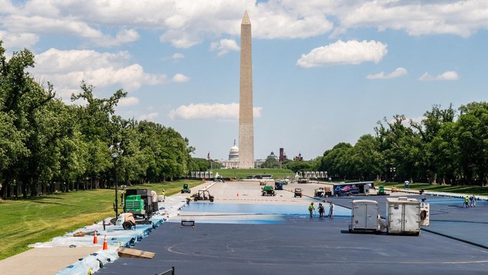 Renovasi Kolam Refleksi Washington Jadi Perhatian Publik