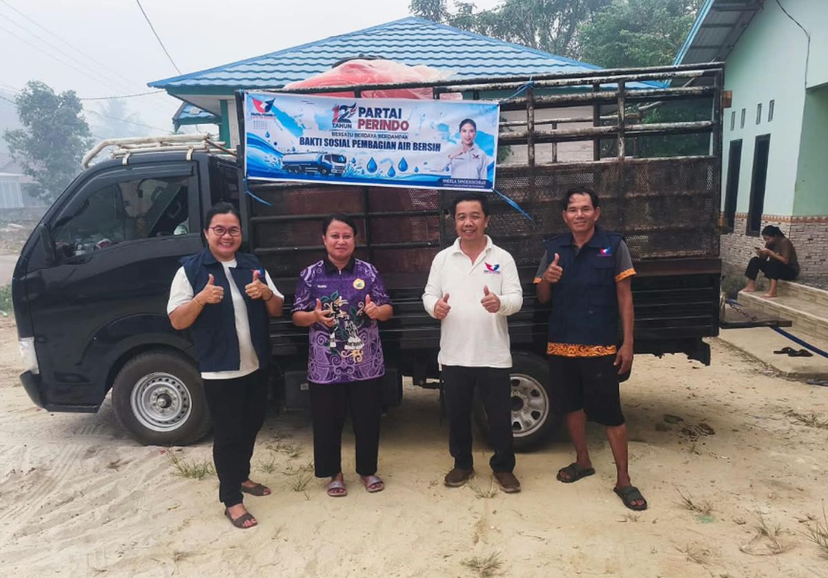 Bantu Warga Terdampak Kekeringan, Perindo Katingan Distribusikan 20.200 Liter Air Bersih ke Tiga Desa